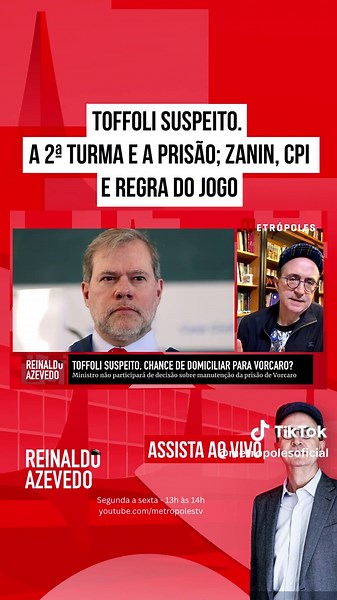 Ministro Toffoli se declara suspeito em casos do STF