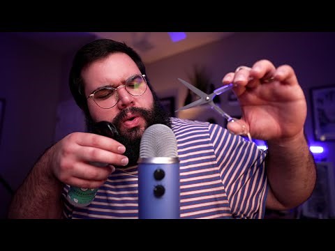 ASMR Relaxing Virtual Haircut and Face Cleanse