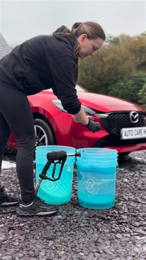 Two bucket washing this Mazda 2 using… @carprouk Descale Shampoo @carboncollective Buckets @detaillocker Bucket Mount @microfiber_madness Delimitt #cardetailing #carwash #carcleaning #carpro | Auto Care HQ