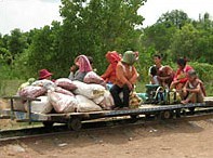 Cambodia's homebrew bamboo trains