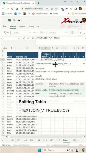 Separate data from one cell in Excel with commas - Excel Tips and Tricks #shorts