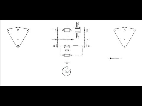 Drawing - Single Sheave Pulley - CAD step-by-step - Step 9 - Assembly drawings - Layers