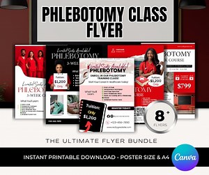 Phlebotomy Class Flyer / DIY Medical Service Flyer/ Healthcare Course / Healthcare Course / Medical Flyer / Medical Template / Health Flyer - Etsy