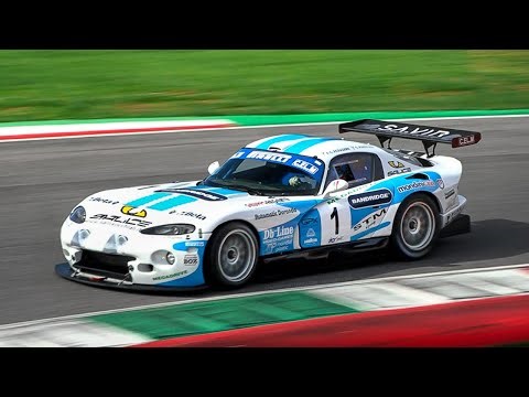 OnBoard a Viper GTS-R GT1 at Mugello Circuit: 8.0L V10 Engine Sound!
