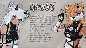Nawoo - A Hybrid VRChat Avatar (PC + FT + Good + Quest)