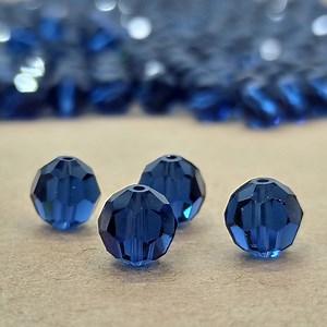 Swarovski Dark Sapphire Crystal Beads: 8mm Round Cut - Etsy