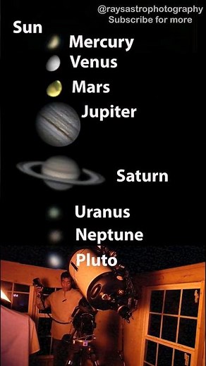 All Planets Live Views through my Telescope 🔭- From Mercury to Pluto #planets #telescope #shorts
