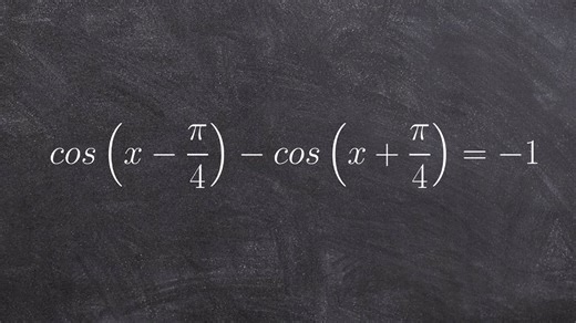 Solving an equations using the sum and difference formulas of cosine