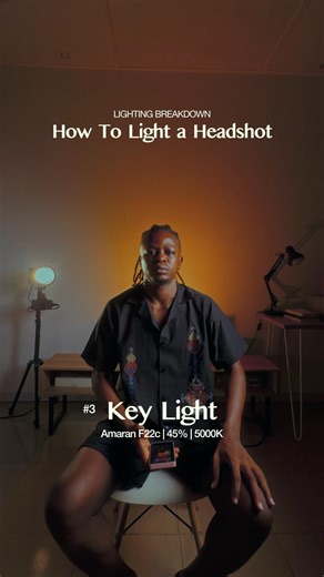 Lighting breakdown - 3 lights setup for professional headshot using iPhone 17 pro.