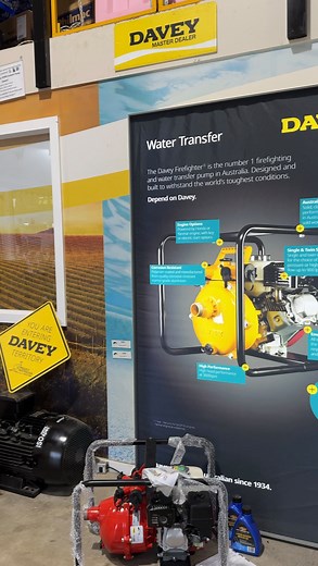 Davey Diesel Engine Driven Firefighters 💧 Davey’s high quality, reliable fire pumps are in demand all over the world. Don’t wait for an emergency, get prepared with a Firefighter right now, and don’t forget to keep their services up to date! Stock available in store or on order. Come in and chat to our team. 👋 | Singleton Pump & Water Systems Pty Ltd