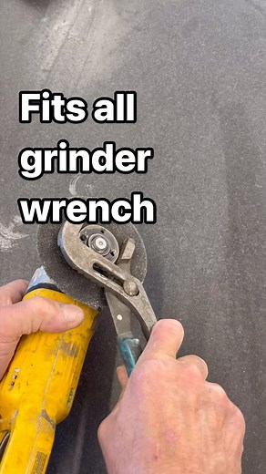 CRAFTY B on Instagram: "When the cutting disc is jammed on, cracked or blown to sheds this simple 2 hole adjustable grinder can aid in removing the disc. wrench.#shoptip#garagehack#fabrication"
