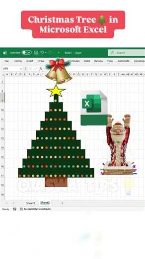 Ojaswa Varshney | Excel Trainer on Instagram: "Christmas tree 🌲in Microsoft Excel. . #reels #ojaswatips #excelfunctions #viral #excel365"