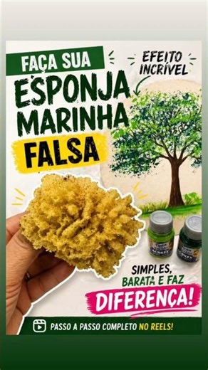 Como fazer esponja marinha falsa #diy #pinturaemtecido #art #dicas