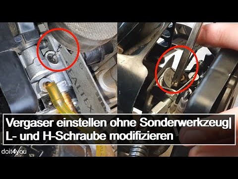 Adjusting the carburetor without special tools - modifying the L and H screws