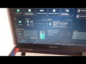 Asus sonicmaster X407U Bios setup