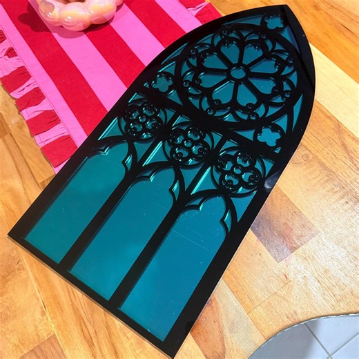 Gothic Mirror - Cathedral Window Arch - Acrylic Plaque - Single Mirror - Etsy UK