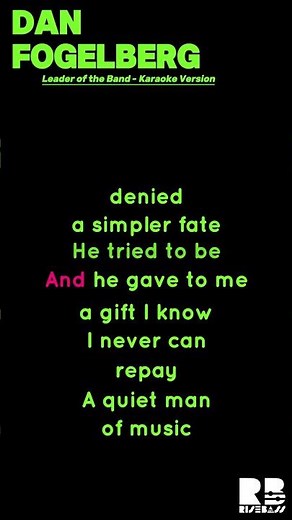 Dan Fogelberg - Leader of the Band | Karaoke Version