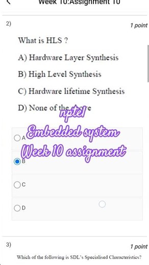 NPTEL #week 10 assignment #embedded systems design week 10 answers