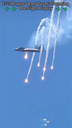 F-22 Raptor Demo Team’s Stunning Pre-Flight Display#F-22 Raptor #f22raptor #fighter #pilot#foryou