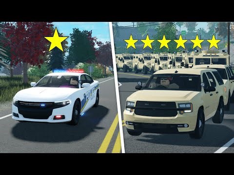 1 vs 6 star wanted level in ERLC