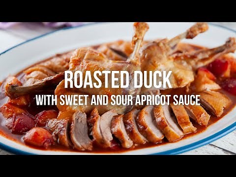 Roasted Duck with Sweet and Sour Apricot Sauce