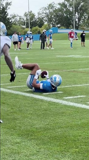 Amon-Ra snagged that 🏈 during 1on1s | #LionsCamp #nfl #trainingcamp #1on1