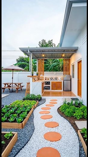 This outdoor kitchen build is absolutely incredible #satisfying #transformation #diy