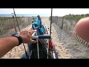 Ultimate DIY surf fishing cart transport, load-out. Watch the test at the end...Unbelievable