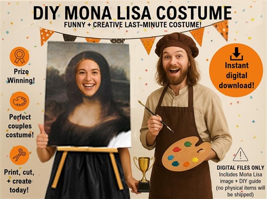 DIY Mona Lisa Costume: Last Minute Printable Funny Halloween Guide (digital Download) - Etsy