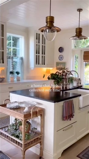 A home that feels collected over time isn’t created all at once. 🤎 #cottage #nancymeyers #collected