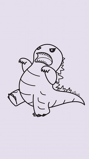 How to draw Godzilla step by step | Easy drawing godzilla tutorial #drawing #howtodraw #godzilla #stepbystep #easydrawing #tutorial #sherrydrawings