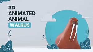 3D Animated Animal - Walrus