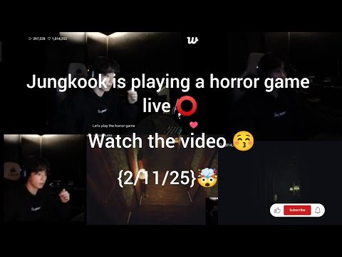 Jungkook is playing a horror game live with the army ⭕