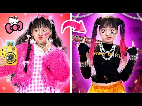 Cambio De Imagen Extremo De Chica Suave A Chica Rockera | Baby Doll Se Enamora De Un Chico Atractivo