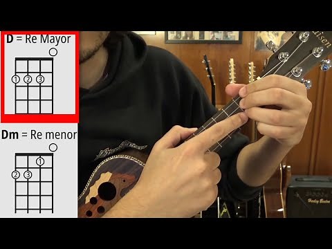 ☞ Como tocar D y Dm en Ukelele. El Acorde de Re Mayor y Re menor y con que otro acorde combinarlos