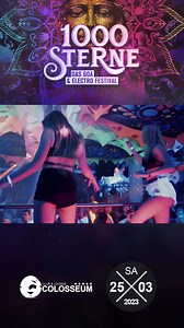 ⭐⭐⭐ 1000 STERNE ⭐⭐⭐ - das Goa & Electro Festival ❐ SAMSTAG 25-MÄRZ 2023 ❐ Am 25.03.23 lädt das Colosseum wieder zu einer großartigen Goa/Techno Party auf insgesamt 5 Floors ein. Wir haben für euch gleich ZWEI Live Acts eingeladen. Egal ob Europa oder Mittel/Südamerika, Symphonix sind auf allen großen Festivals zu Hause. Fear and Blade mischen seit geraumer Zeit, mit ihren explosiven Live Sets den Floor auf . Abgerundet wird der Goa Floor von den DJs Gandaalv und Infected, beide touren seit rund 