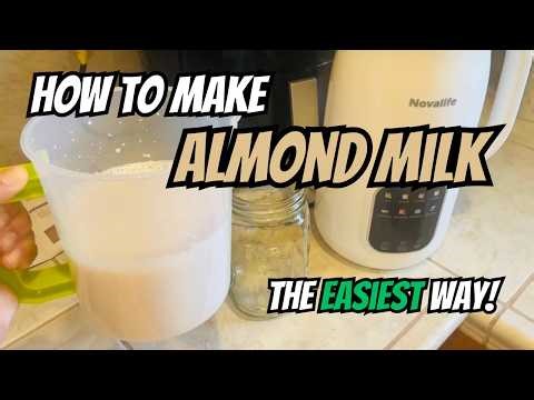 How to Make Almond Milk the EASY Way🥛 (Nut Milk Maker Recipe) No Soaking!