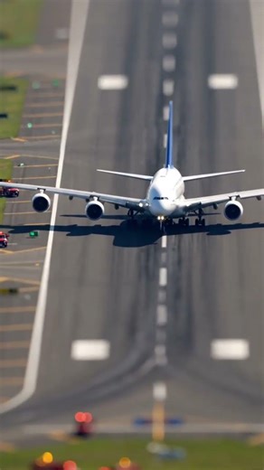 🛫 Real A380 Takeoff or Runway Scale Model? #Shorts