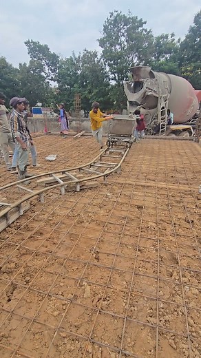 grade slab casting redy mix concrete #construction #cement