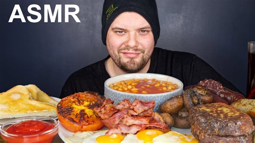 Full English Breakfast ASMR (Pure Eating Sounds)