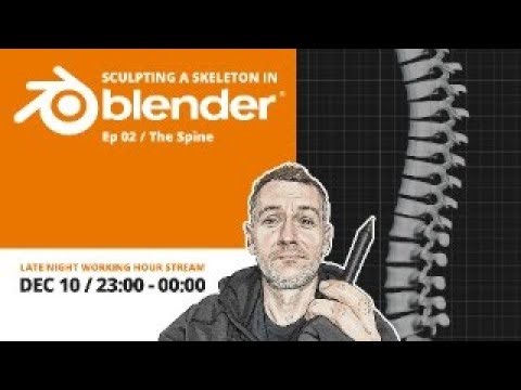 Sculpting a skeleton in Blender / The Spine
