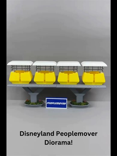 Disneyland Peoplemover Scale Model with four cars, two tracks, and sign! Purchase link in profile. #disney #disneyworld #disneyland #disneyparks #peoplemover #tomorrowland
