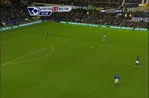 Goalkeeper Tim Howard scores from 100 yards out.