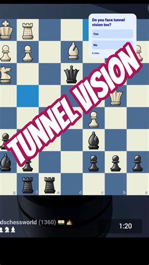 Chess Tunnel Vision #checkmate #chesstraps #chesstactics