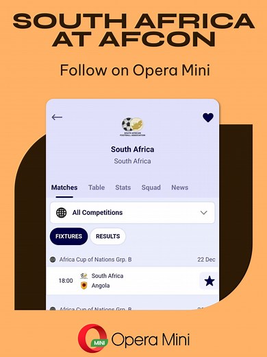 Get Ready for AFCON 2023 Matches with Opera Mini