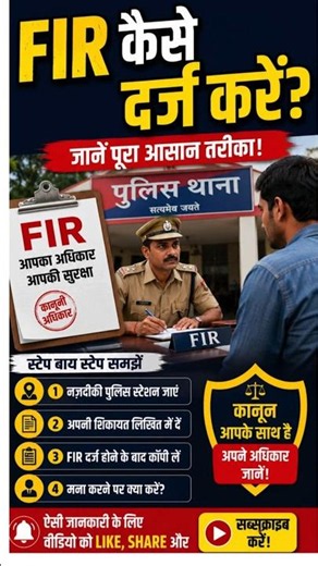 How to Lodge an FIR in India? | FIR Kaise Darj Kare? | Police Complaint #section173 #FIR #lawshorts