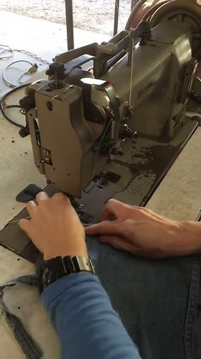 Pfaff 545 industrial sewing machine demonstration