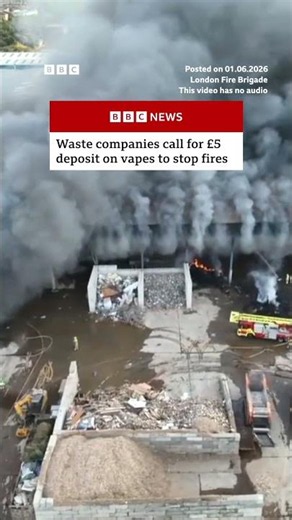 Waste management companies call for vape deposit scheme after fires. #Vaping #Vapes #BBCNews