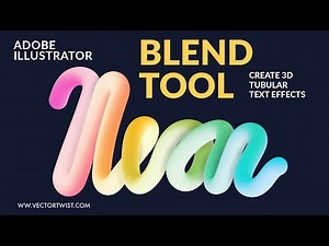 How To Create a 3D BLEND TOOL Text Effect in Illustrator