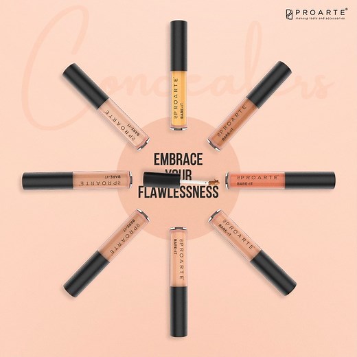 Unveil your flawless beauty with Proarte’s concealers – ultra light , long-lasting finish and crafted with creamy formula. Explore the spectrum of shades that redefine perfection. 💫✨ #Proarte #ProarteWorld #ForThePros #StandOutWithProarte #inclusive #concealer | Proarte